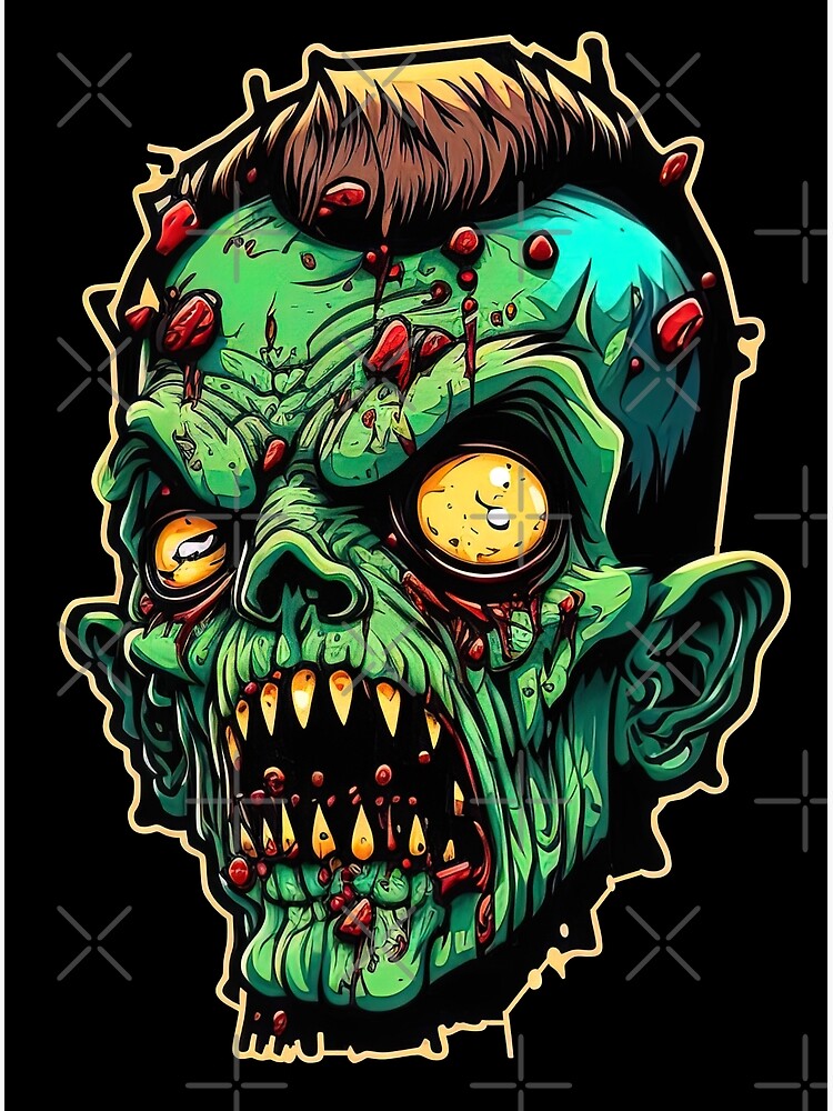 Scary Retro Zombie Poster for Sale by T-Shirt-Depot