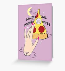 Ouija Pizza Greeting Card