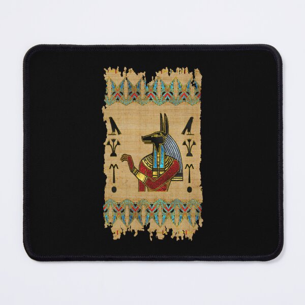 Item preview, egyptian anubis ornament on papyrus designed and sold by Elliettelegaspi.