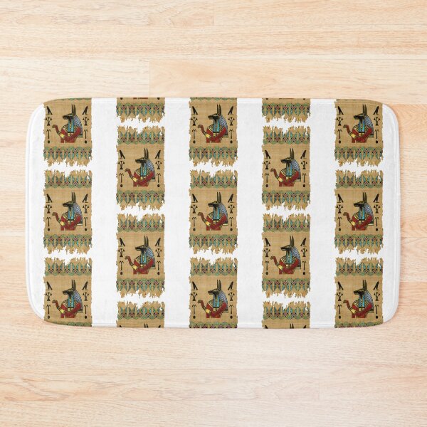 Item preview, egyptian anubis ornament on papyrus designed and sold by Elliettelegaspi.