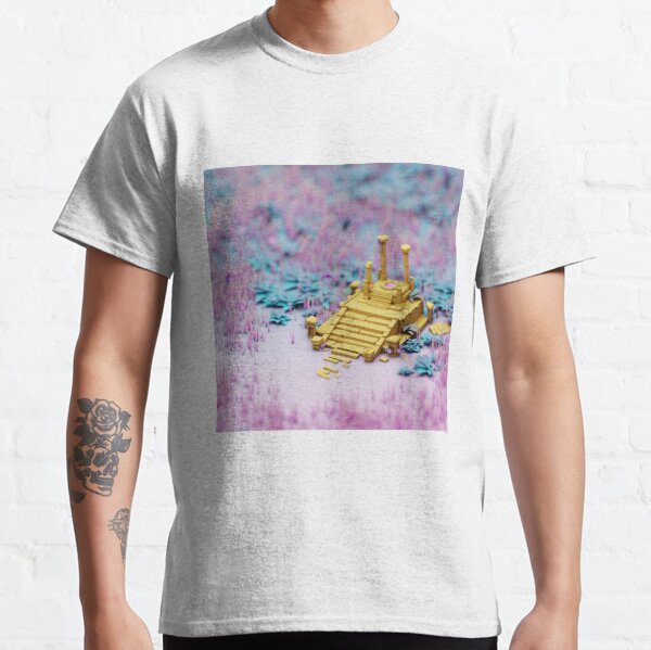 Radical Neon Temple Lowpoly 3D Isometric Classic T-Shirt