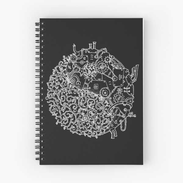 Item preview, Dreampunk Steampunk YinYang (White Lineart) designed and sold by Sam Deacon Art.