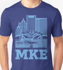 "Milwaukee Squared" Skyline FLAG BLUE Unisex T-Shirt