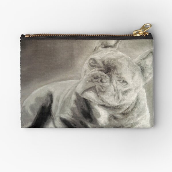 Coin Bag Clutch Dog Design French Bulldog Make Up Pouch Adopt Positive Message Zipper Coin Pouch Canvas Coin Pouch Pets Dog