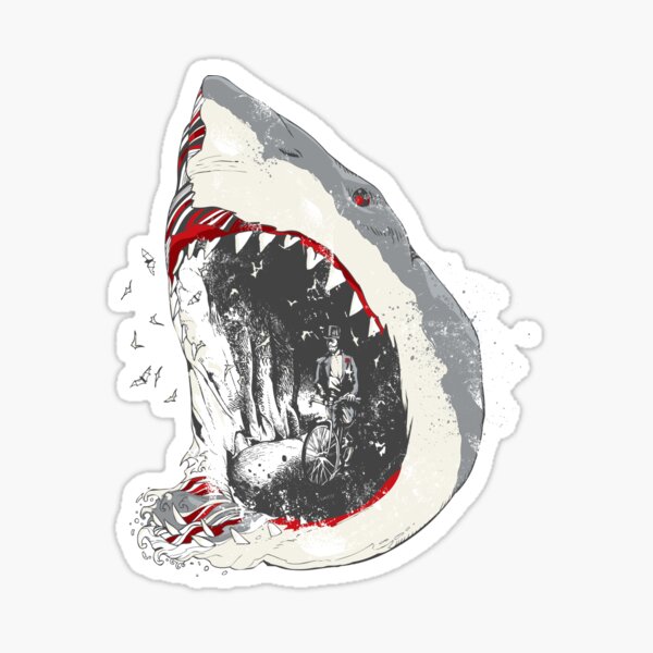 Dropship Cool Shark Sticker For Moto Bike Bicycle Laptop DIY Pink White  Decorative Sticker Decal to Sell Online at a Lower Price