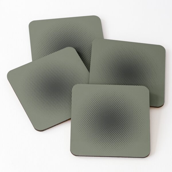 Item preview, Stylish Halftone Dots Dark, army green designed and sold by markeralchemy.