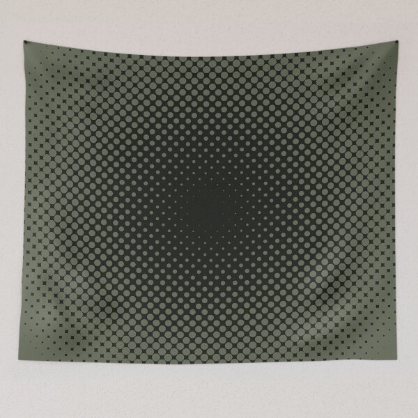 Item preview, Stylish Halftone Dots Dark, army green designed and sold by markeralchemy.
