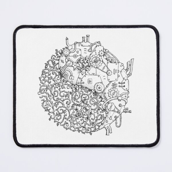 Item preview, Dreampunk Steampunk Yin Yang (Black Lineart) designed and sold by Sam Deacon Art.