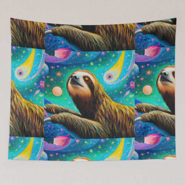 Item preview, Sloth Tripping Out in Space designed and sold by GrizzlyMountain.