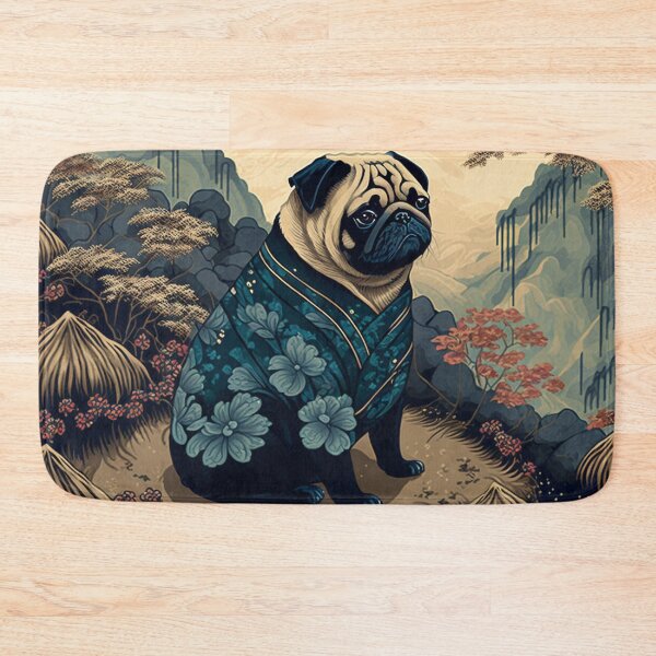 Item preview, Ukiyo-e pug in kimono designed and sold by kamionari.
