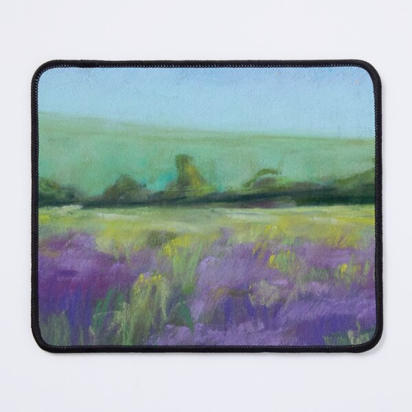 Item preview, Lavender flower field soft pastel painting designed and sold by TiffanyMackay.