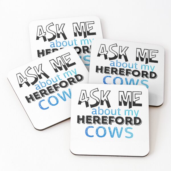 Item preview, White version of Ask me about my Hereford Cows designed and sold by FarmsteadAcers.