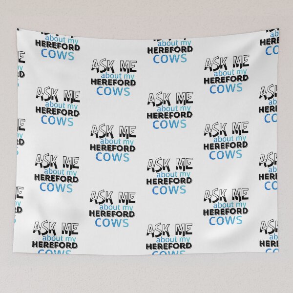 Item preview, White version of Ask me about my Hereford Cows designed and sold by FarmsteadAcers.