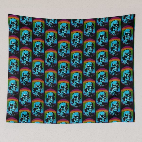 Item preview, Colourful Abstract Skull Illustrated designed and sold by Denjones-Gifts.
