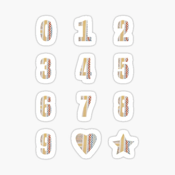 Snazzy Numbers Set Sticker