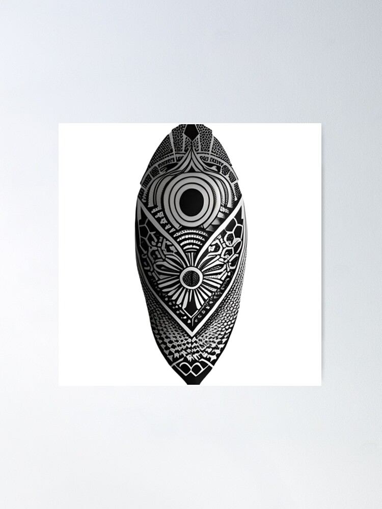 Warrior mask (Events in life) mask warrior original Polynesian tattoo design