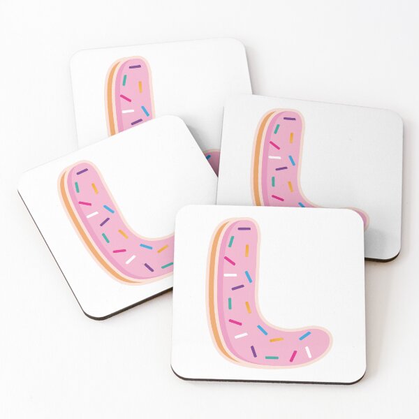 Item preview, Pink Donut Sprinkles letter L designed and sold by ITCHAWAWAA.