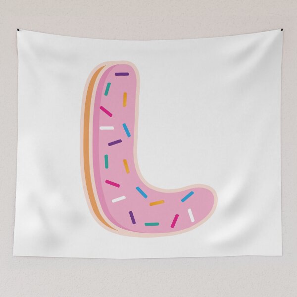 Item preview, Pink Donut Sprinkles letter L designed and sold by ITCHAWAWAA.