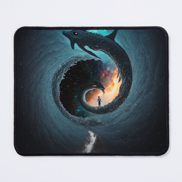 Item preview, dragon swimming on space classic T-Shirt designed and sold by wissoo.