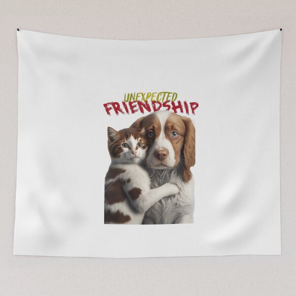 Item preview, UNEXPECTED FRIENDSHIP - CAT AND DOG designed and sold by ABW37.