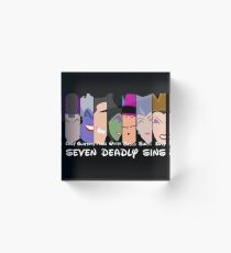 The Seven Deadly Villains Acrylic Block