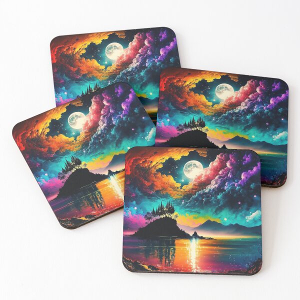 Item preview, A moonlit lake designed and sold by dotjamstudios.