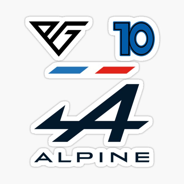 Pierre Gasly Pierre Gasly Logo Alpine Logo Gas Sticker For Sale