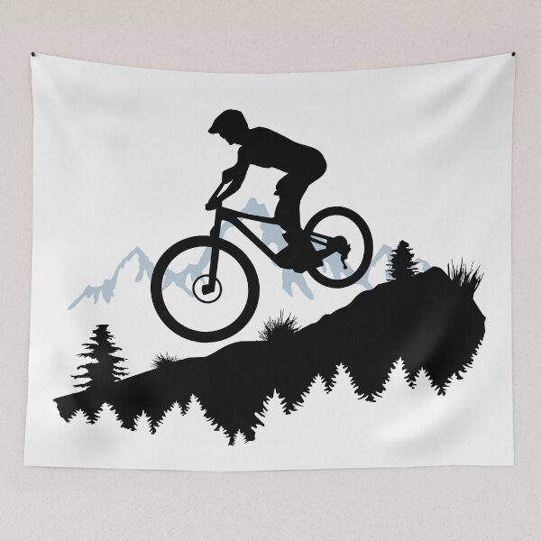Artikelvorschau, Mountain bike, Downhill biking, Mountain biking and mountains entworfen und verkauft von claudiasartwork.