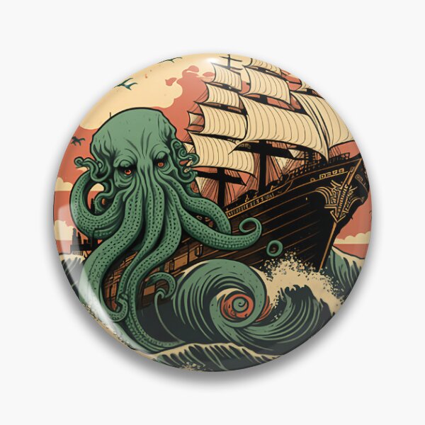 Item preview, Chutulu attacking a boat designed and sold by TheArtfulNook.