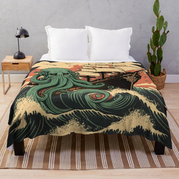Item preview, Chutulu attacking a boat designed and sold by TheArtfulNook.