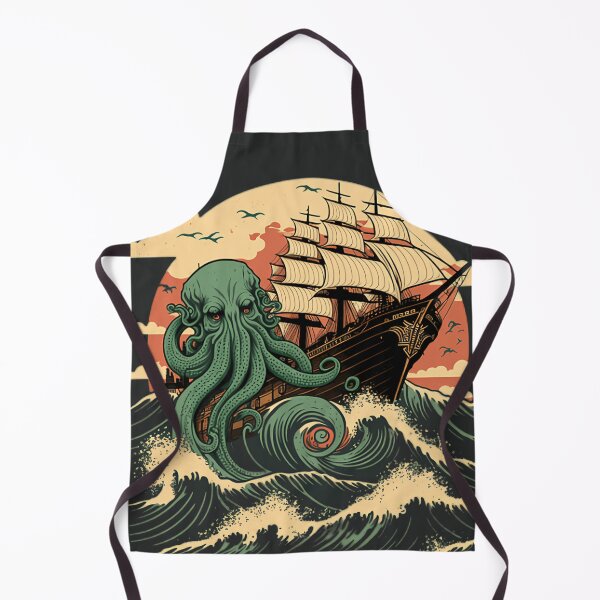 Item preview, Chutulu attacking a boat designed and sold by TheArtfulNook.