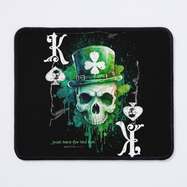 Item preview, King Of Spades Poker Design St Patricks Day Skull Edition designed and sold by printworxx.