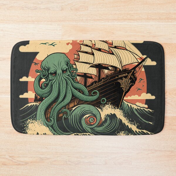 Item preview, Chutulu attacking a boat designed and sold by TheArtfulNook.