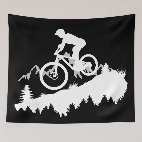 Artikelvorschau, Mountain biker, Downhill biking, Mountain biking and mountains entworfen und verkauft von claudiasartwork.