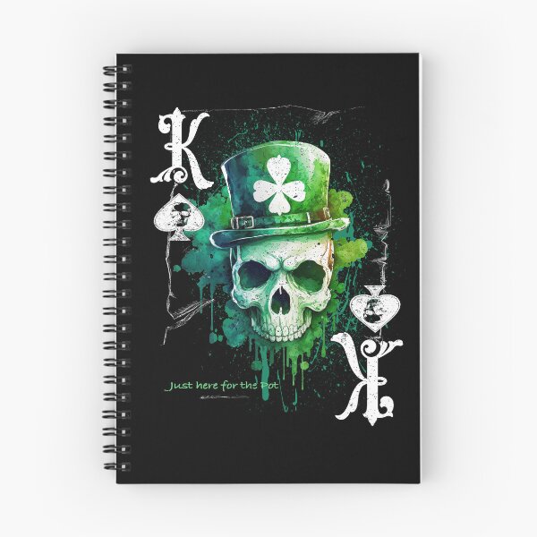 Item preview, King Of Spades Poker Design St Patricks Day Skull Edition designed and sold by printworxx.