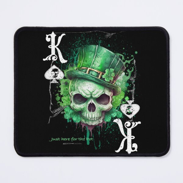 Item preview, King Of Spades Poker Design St Patricks Day Skull Edition designed and sold by printworxx.