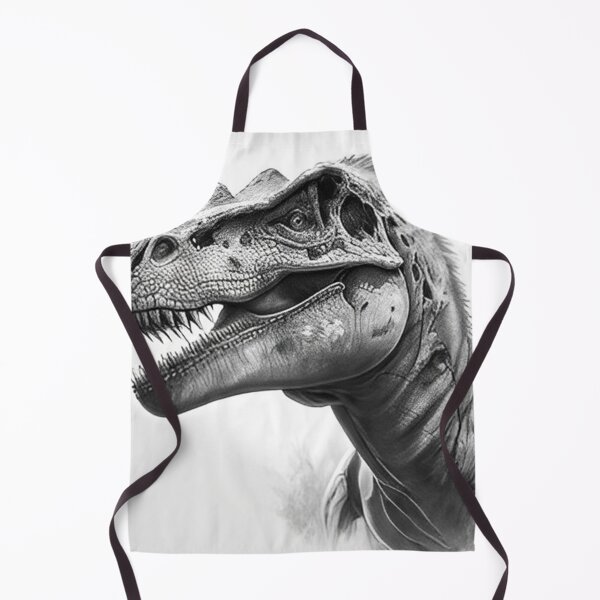 Item preview, Black and white T-rex pencil drawing designed and sold by Pencil-Art.