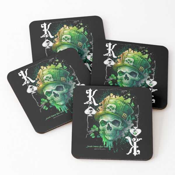 Item preview, King Of Spades Poker Design St Patricks Day Skull Edition designed and sold by printworxx.