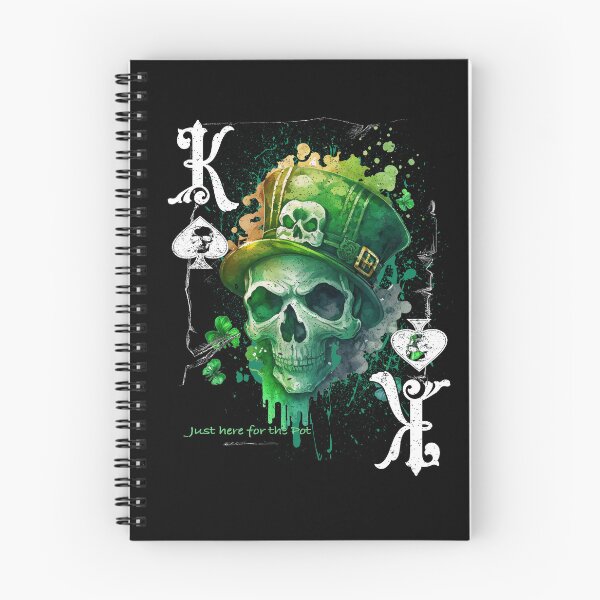 Item preview, King Of Spades Poker Design St Patricks Day Skull Edition designed and sold by printworxx.