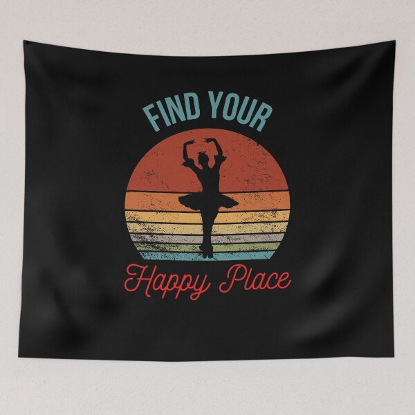 Item preview, Find Your Happy Place: Retro Sunset Ballerina Silhouette designed and sold by BuyByButterfly.