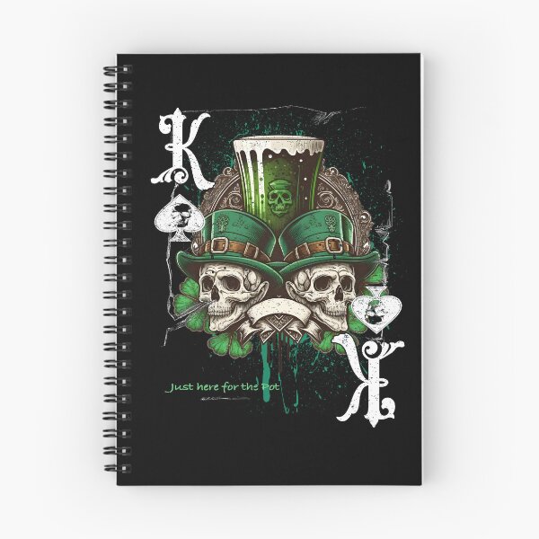 Item preview, King Of Spades Poker Design St Patricks Day Skull Edition designed and sold by printworxx.