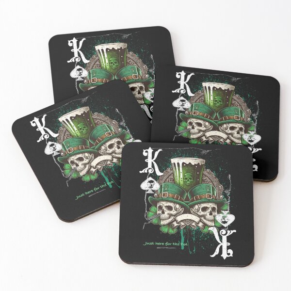 Item preview, King Of Spades Poker Design St Patricks Day Skull Edition designed and sold by printworxx.