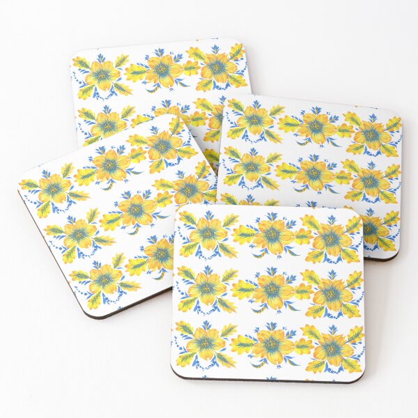 Item preview, Ukrainian art Petrykivka art Ukrainian interesting blue-yellow flowers designed and sold by Sunflower-7.