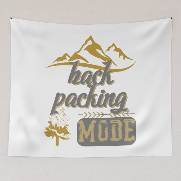 Item preview, back packing mode, forest river sun inside tree pine designed and sold by movie-popcorn.