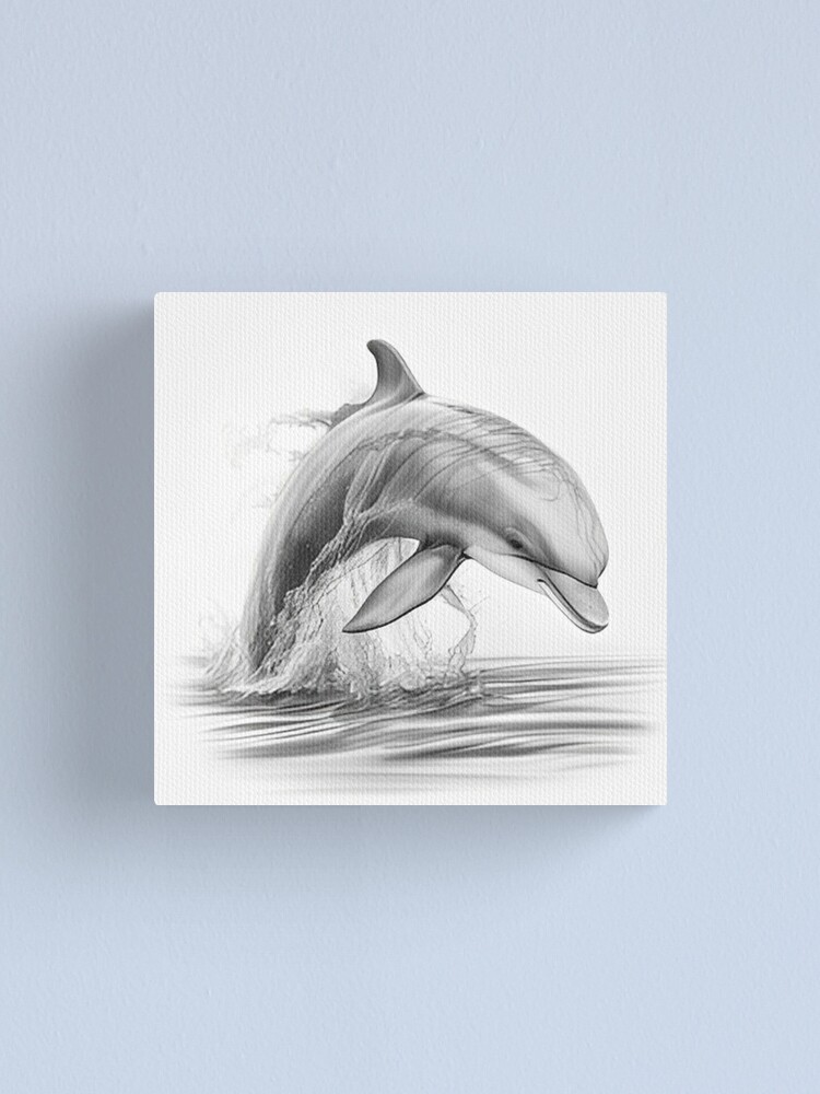 Black and white Dolphin pencil drawing Mask for Sale by PencilArt   Redbubble