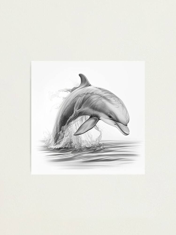 Impression photo for Sale avec l uvre Dessin au crayon Dauphin