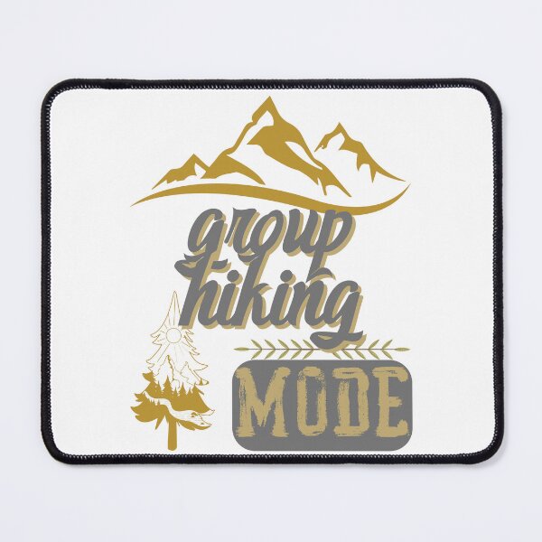 Item preview, group hiking mode, forest river sun inside tree pine designed and sold by movie-popcorn.