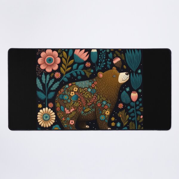 Item preview, Beautiful Big Bear Bustling Amongst Blooms and Blossoms designed and sold by AllFolkedUp.