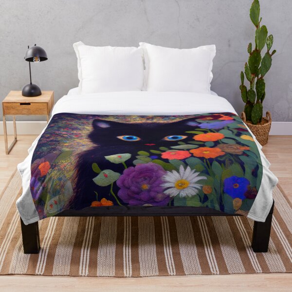 Item preview, Black Cat in the Flowers designed and sold by Christophe Henin.