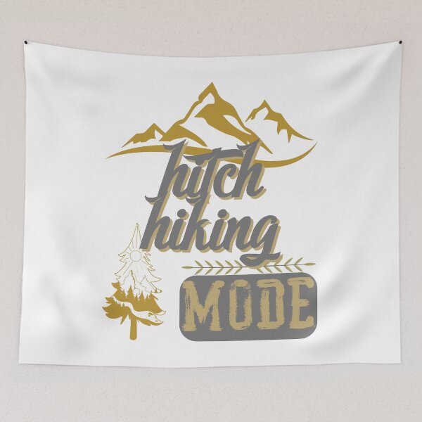 Item preview, hitch hiking mode, forest river sun inside tree pine designed and sold by movie-popcorn.